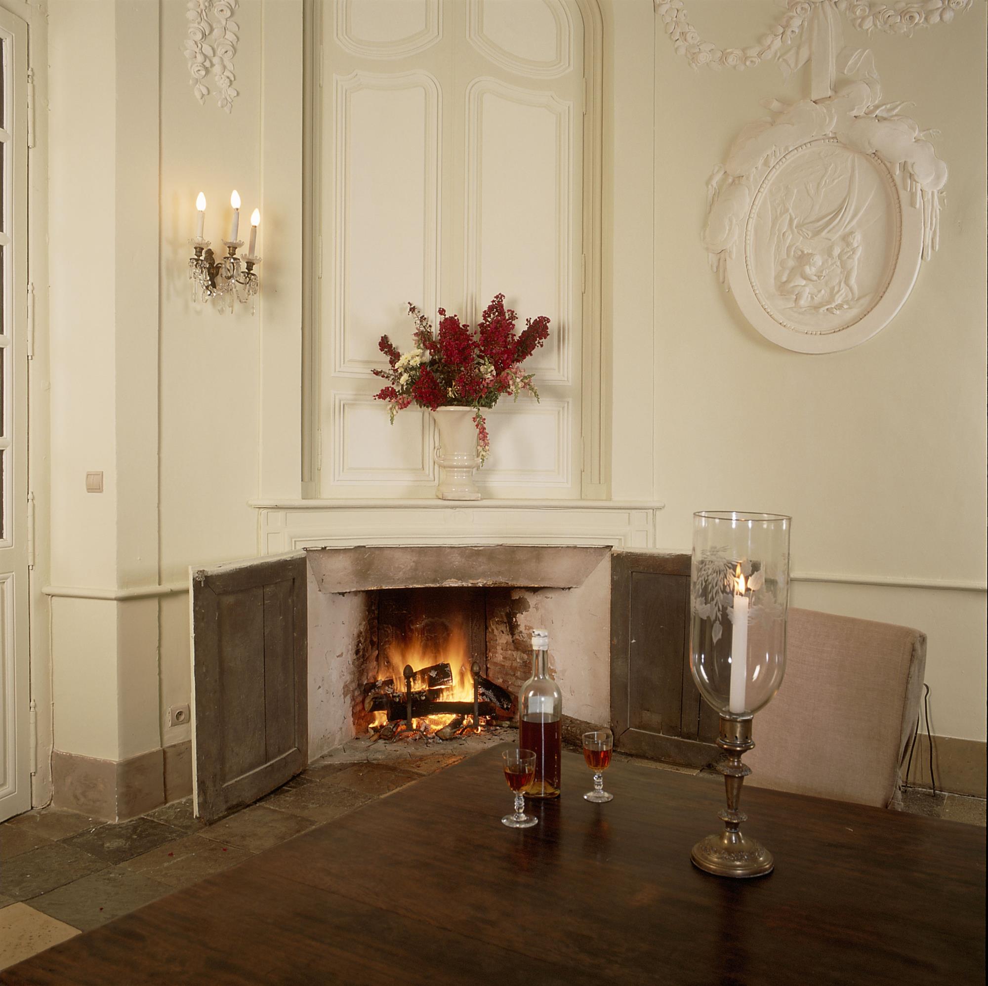Fireplace in Dining Room